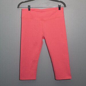 Neon Coral Fabletics cropped leggings